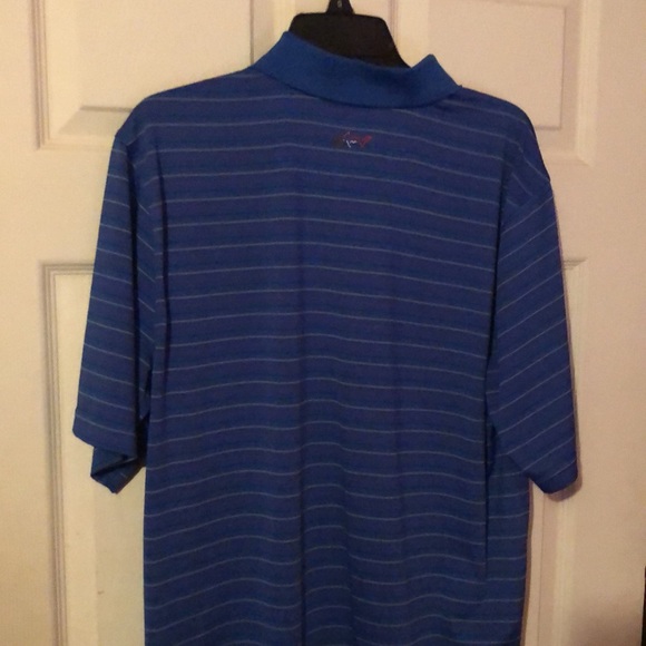 Greg Norman Blue Red Yellow Black Striped Golf Jersey Knit Polo Mens Large L - Picture 11 of 12